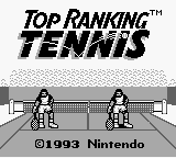 Top Ranking Tennis (Europe) Title Screen
